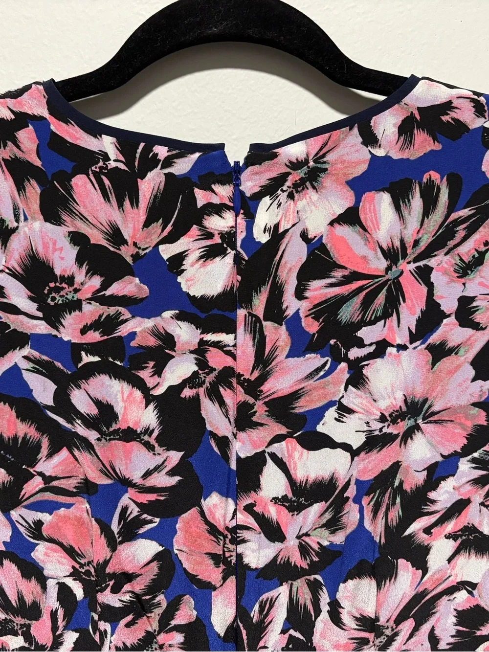 J.Crew 100% Silk Floral Fit & Flare Dress Blue Pink Sleeveless Size 4